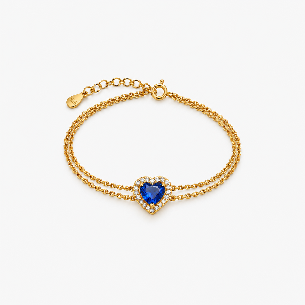 Sapphire Heart Bracelet