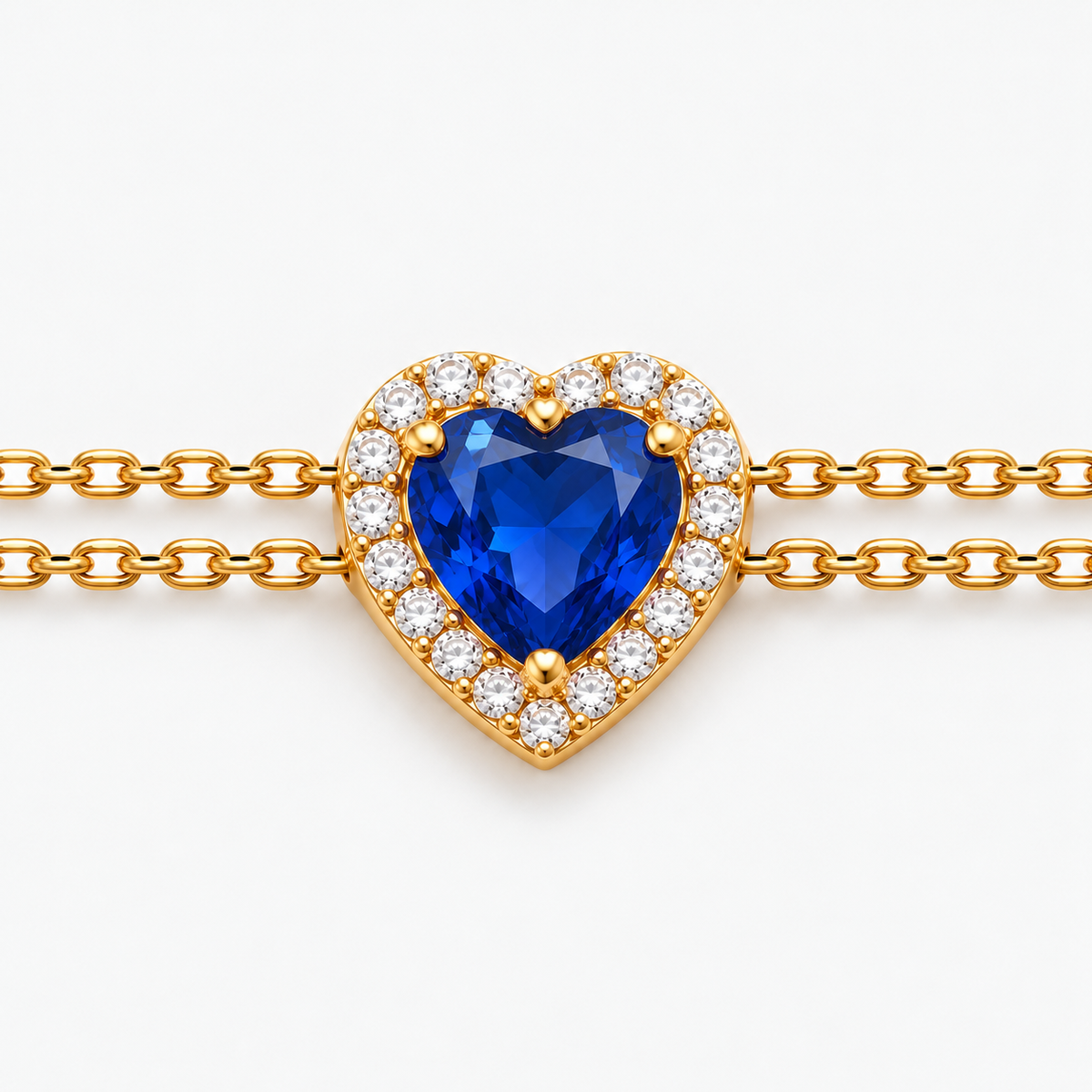 Sapphire Heart Bracelet