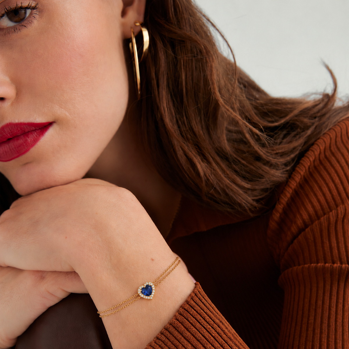 Sapphire Heart Bracelet